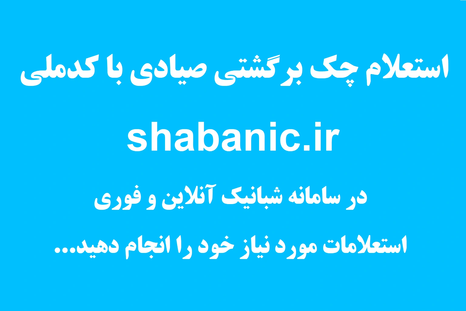 استعلام چک برگشتی صیادی با کد ملی